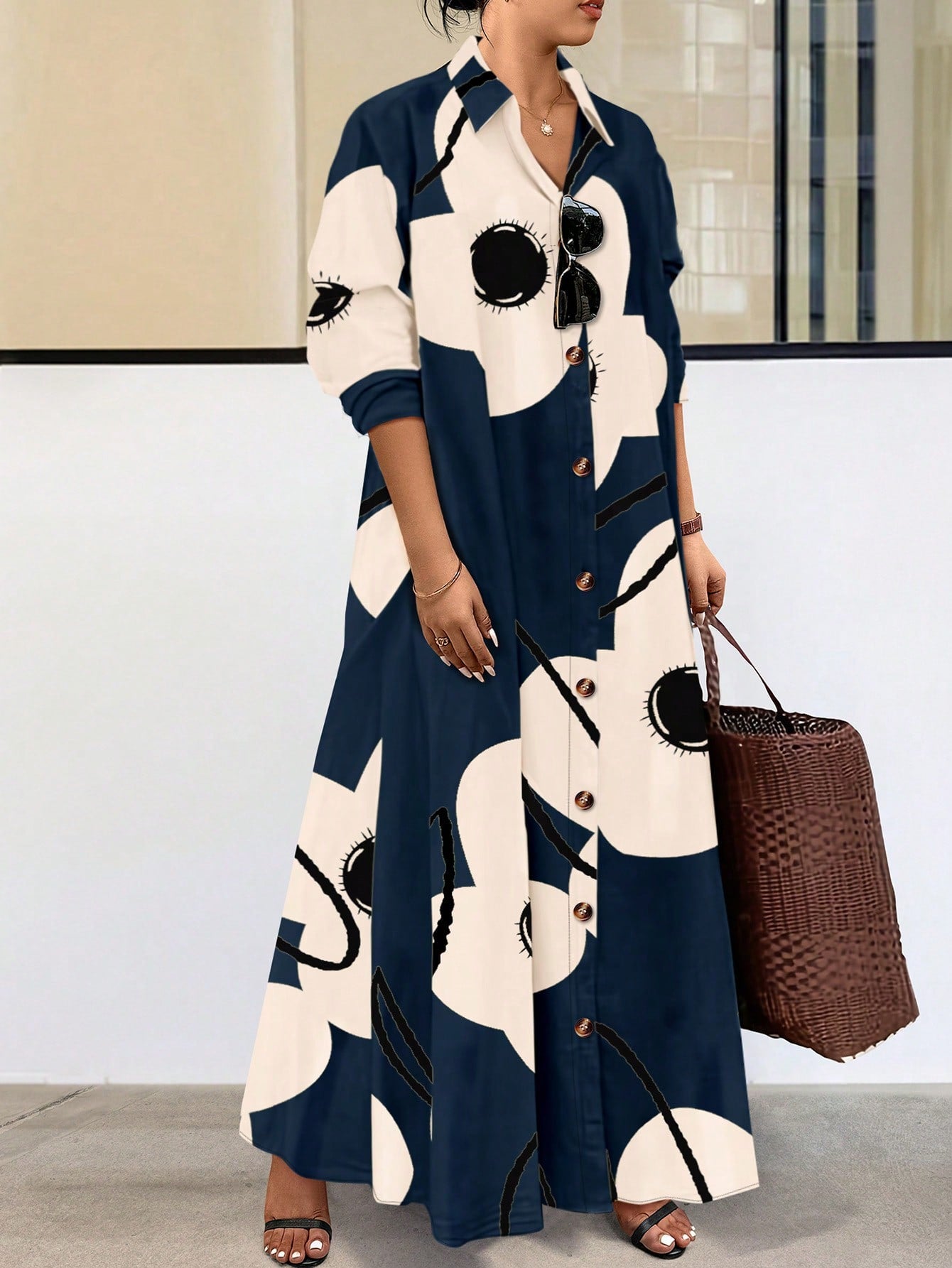 Vestido Longo Sofisticado Plus Size Soltinho
