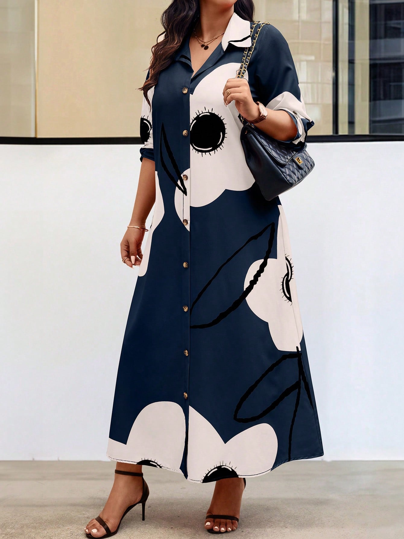 Vestido Longo Sofisticado Plus Size Soltinho