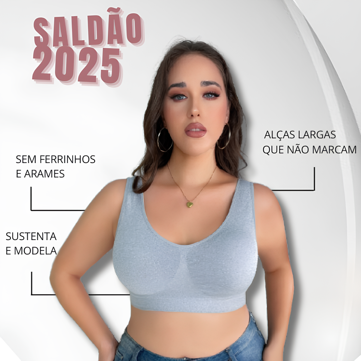 Kit de Sutiãs Sem Costura Promoção Compre 1 Leve 3