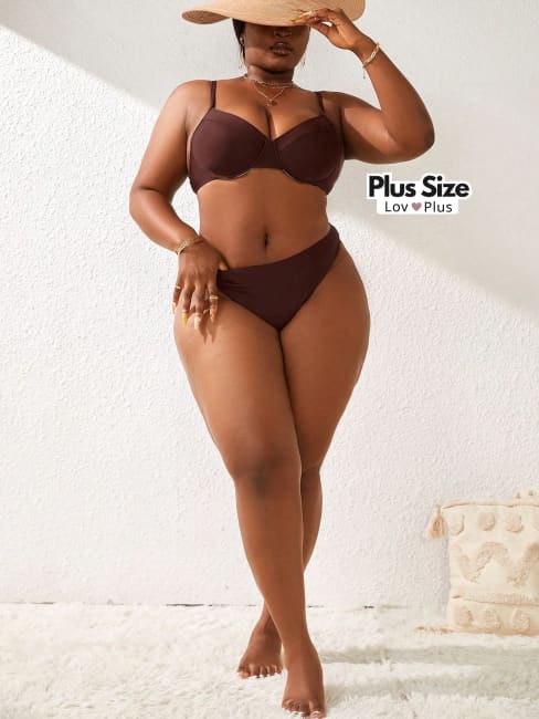 Biquíni Meia Taça Plus Size Estruturado - Tags: Biquínis Plus Size