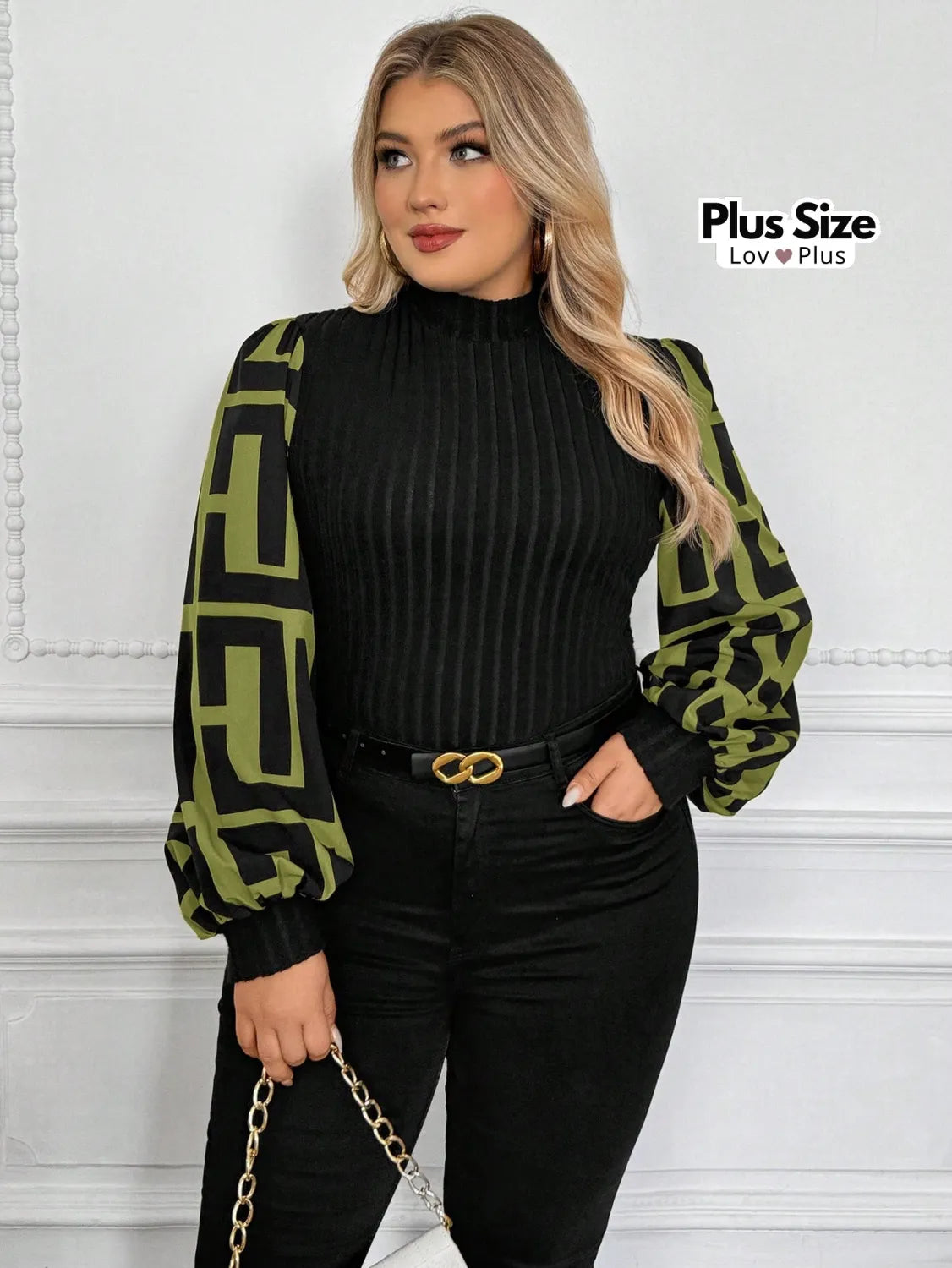 Blusa Chic Canelada Plus Size Tendência 2025 Blusas Plus Size