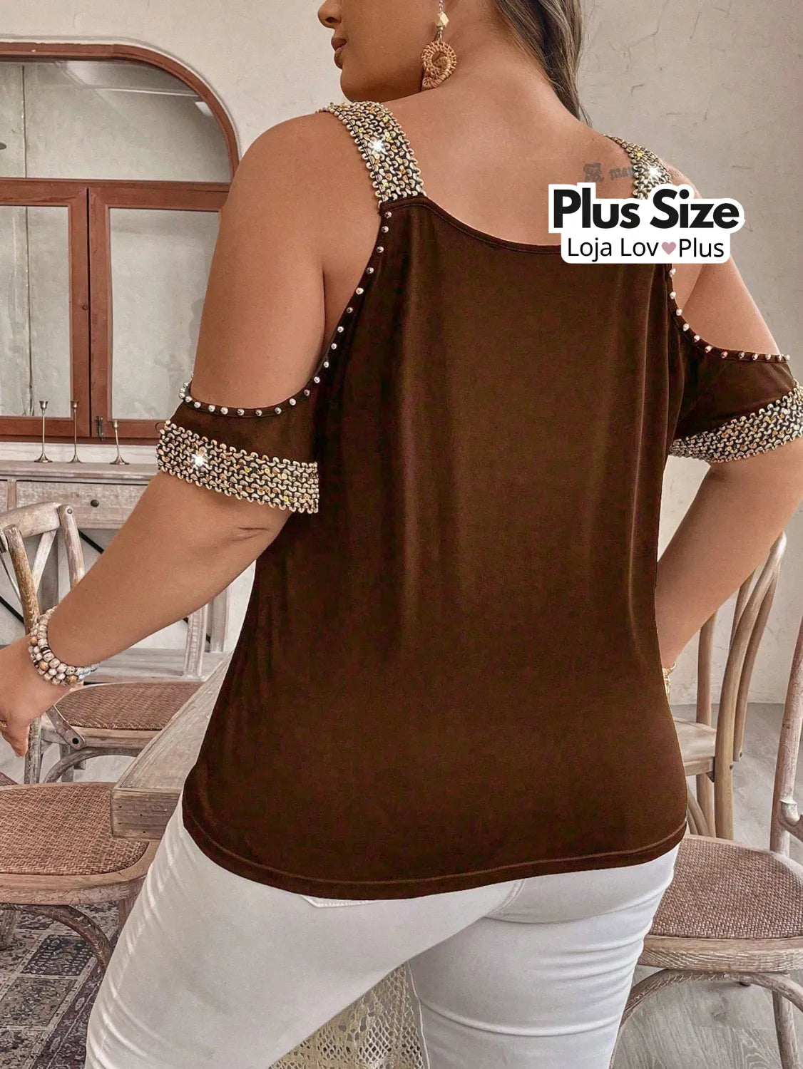 Blusa Plus Size Estilosa Ciganinha Blusas Plus Size