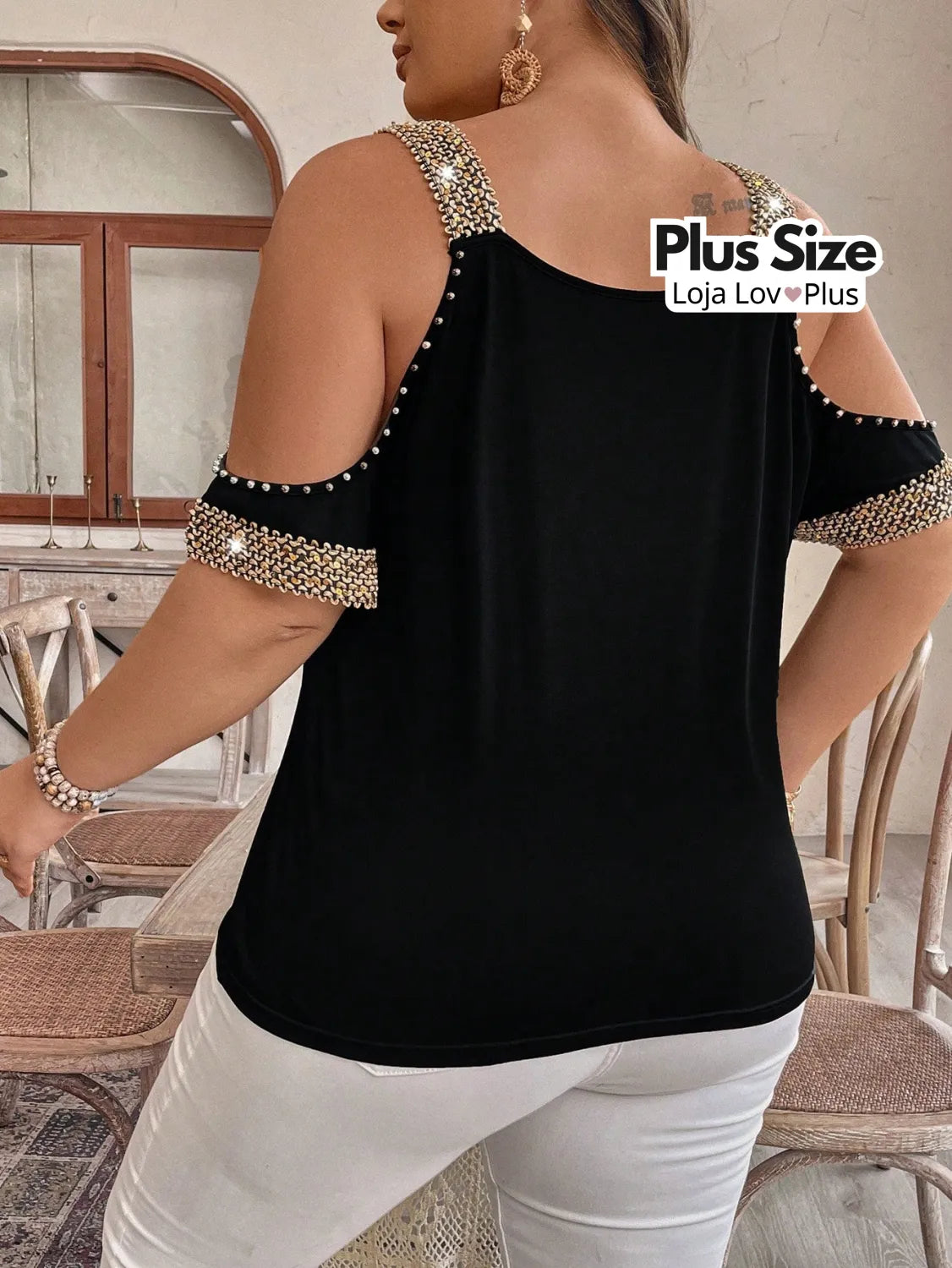 Blusa Plus Size Estilosa Ciganinha Blusas Plus Size