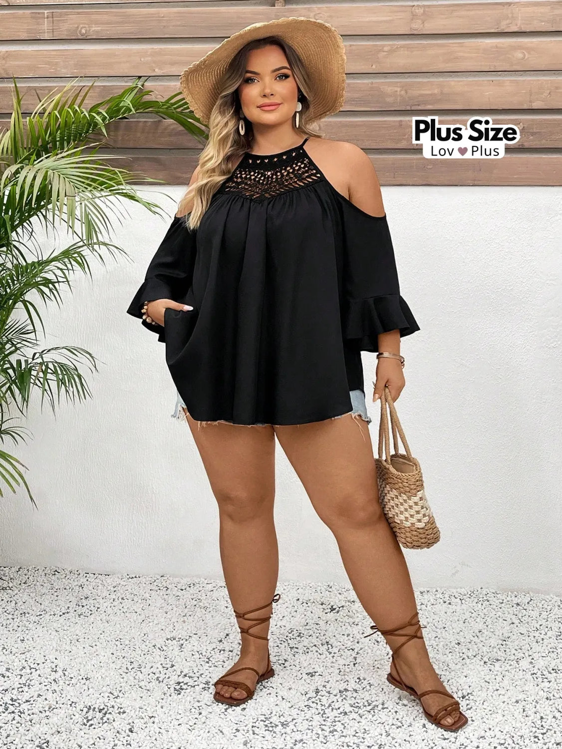 Blusa Plus Size Preta Ciganinha Blusas Plus Size