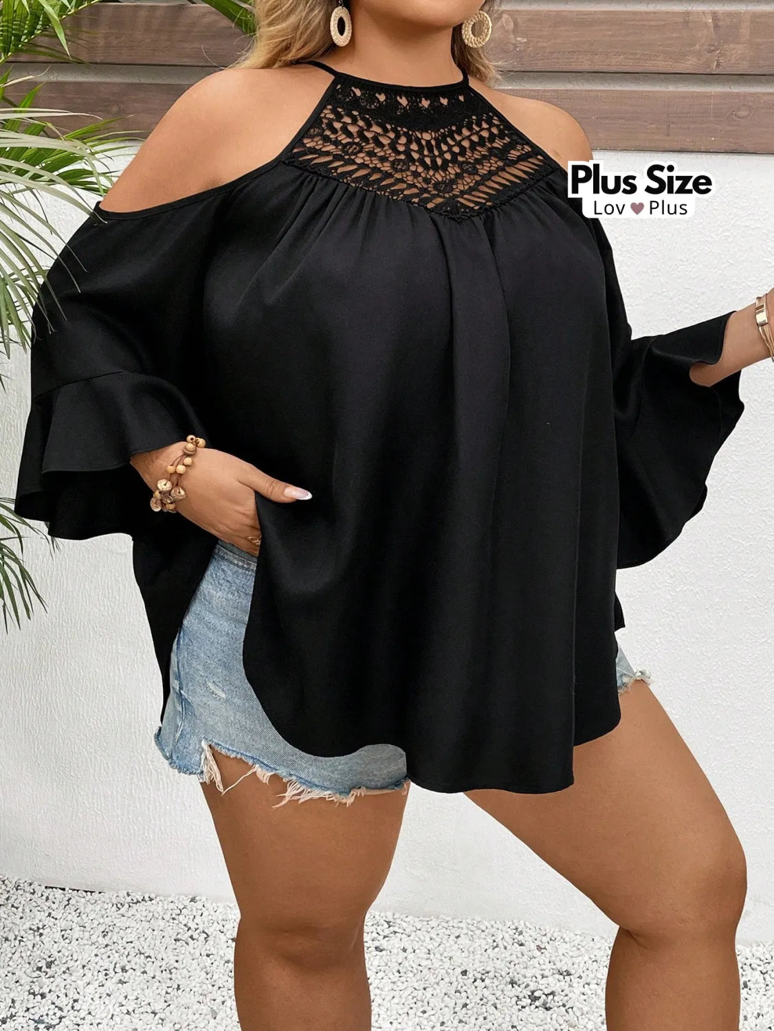 Blusa Plus Size Preta Ciganinha Blusas Plus Size