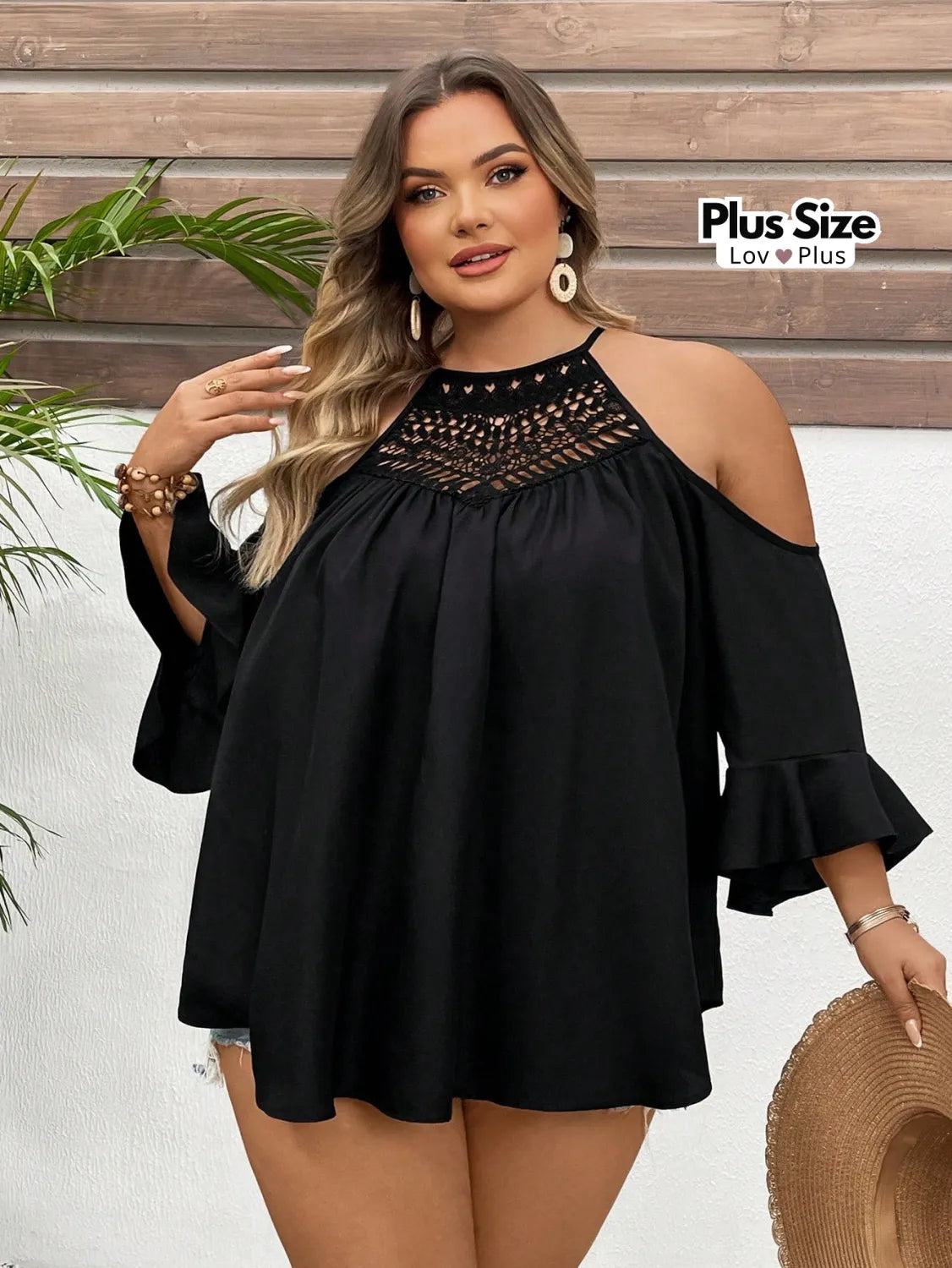 Blusa Plus Size Preta Ciganinha Blusas Plus Size