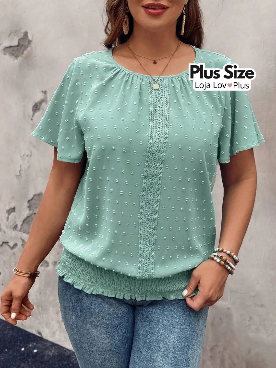 Blusa Plus Size Verde Menta Soltinha Blusas Plus Size