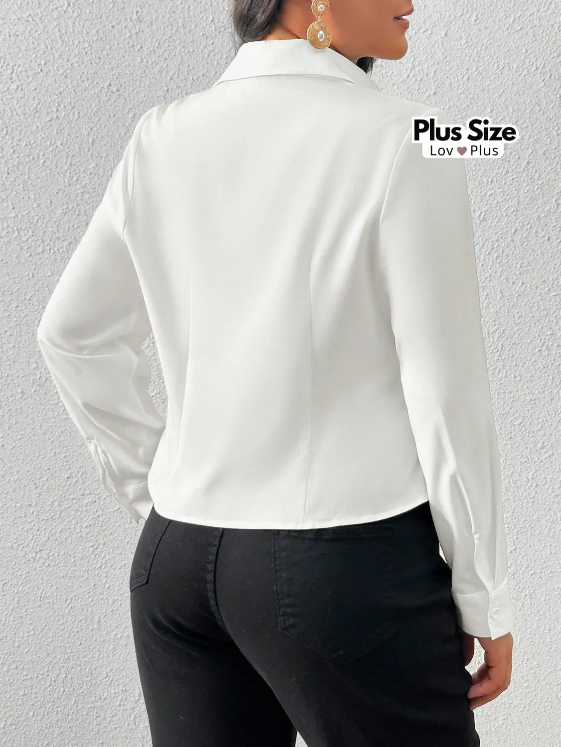 Blusa Social Drapeada Plus Size Blusas Plus Size