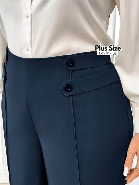 calça de alfaiataria plus size, calça feminina de alfaiataria plus size, calça preta de alfaiataria plus size, calça social plus, Calças plus size, flexify, logo , LovPlus
