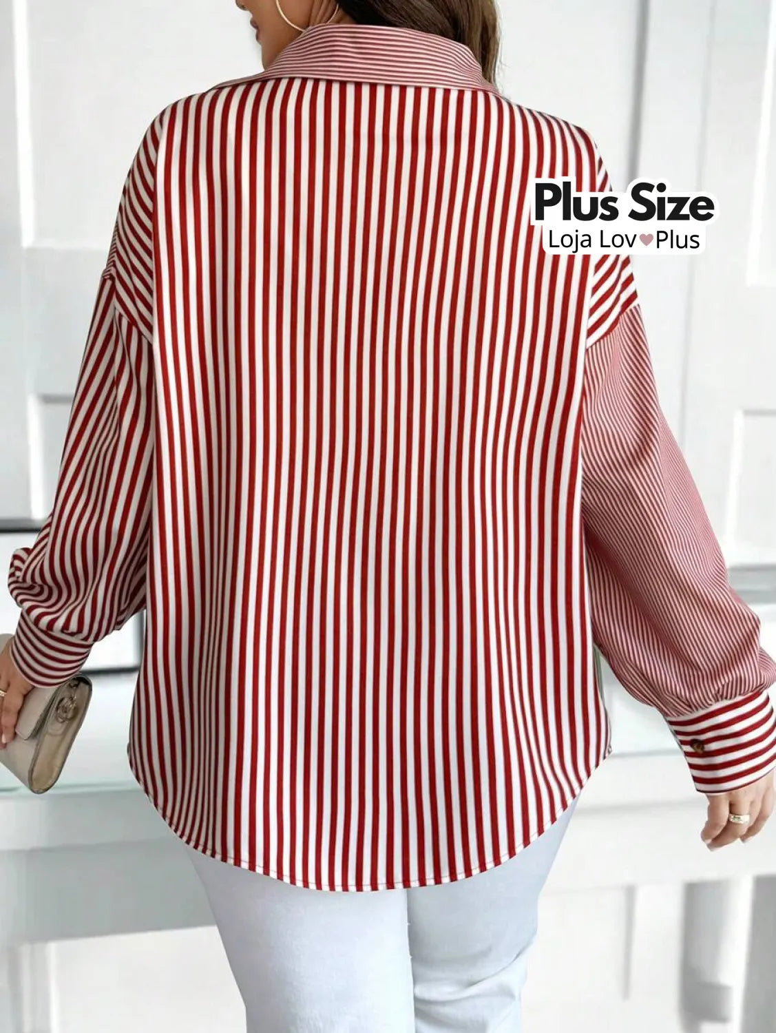 Camisa Plus Size Social Sofisticada Blusas Plus Size