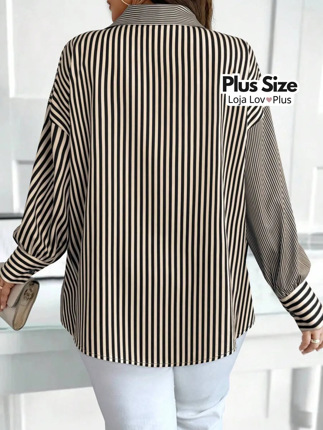 Camisa Plus Size Social Sofisticada Blusas Plus Size