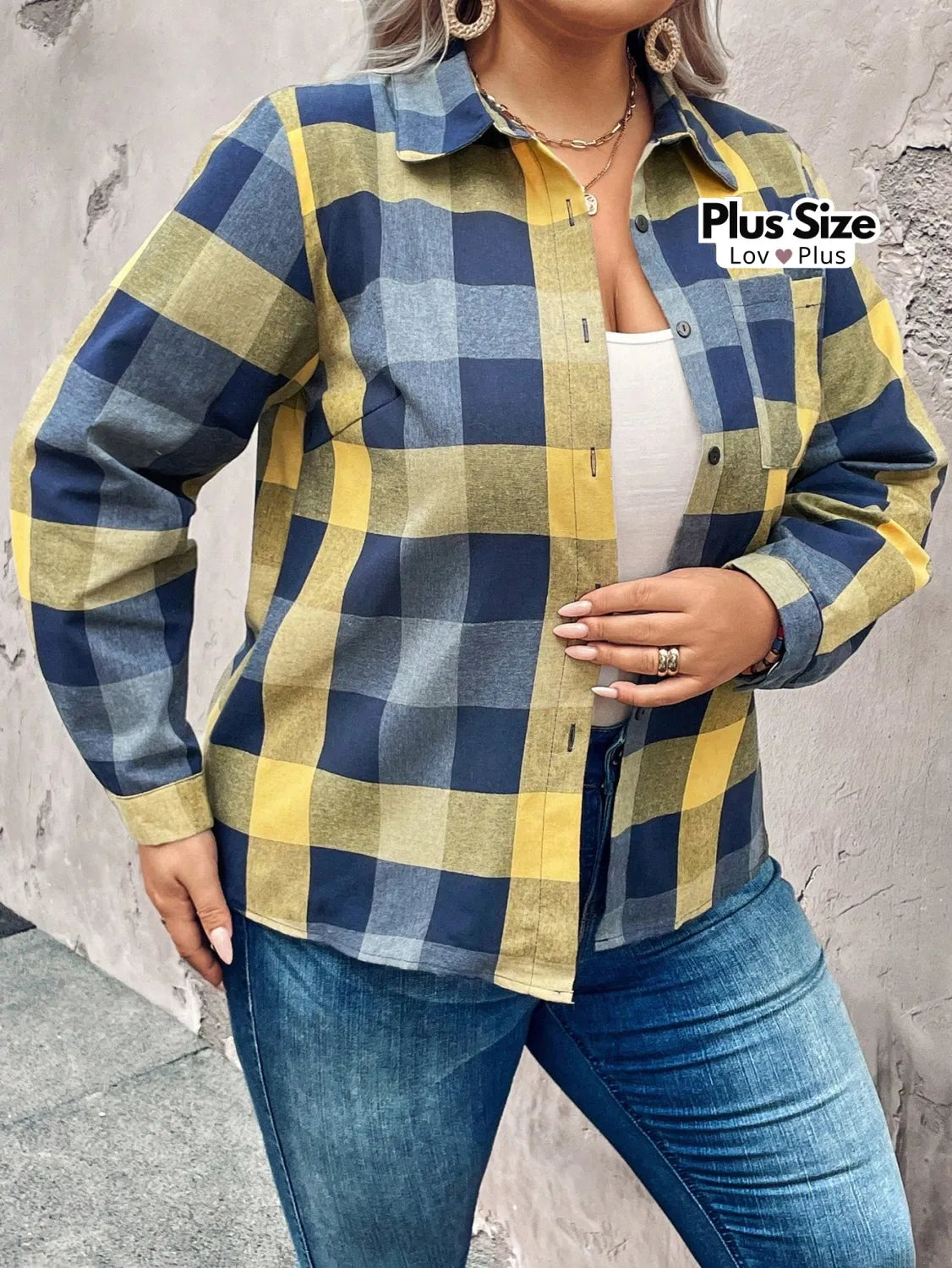 Camisa Plus Size Xadrez Várias Cores Blusas Plus Size