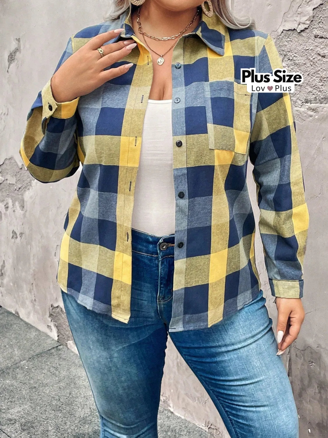 Camisa Plus Size Xadrez Várias Cores Blusas Plus Size