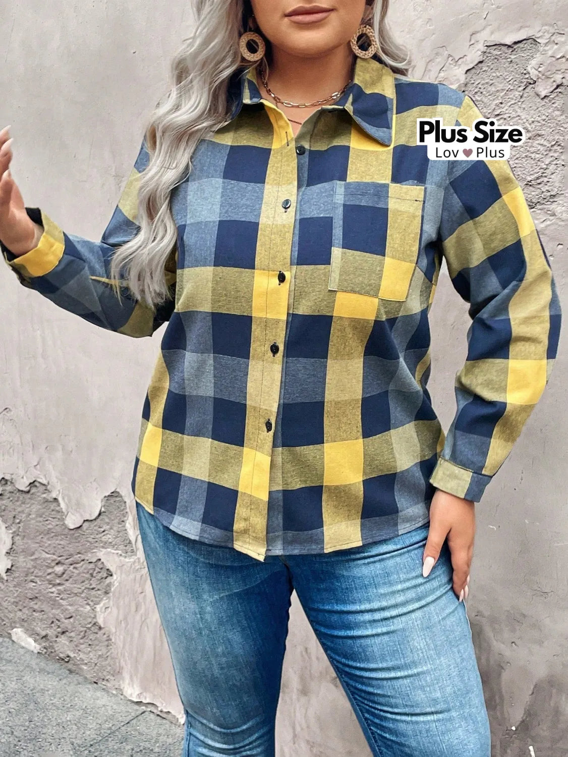 Camisa Plus Size Xadrez Várias Cores Blusas Plus Size