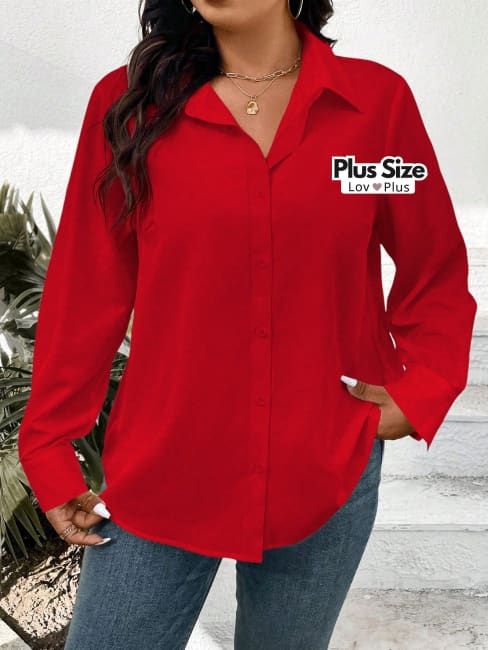 Camisa Social Plus Size Diversas Cores - Tags: Blusas Plus Size
