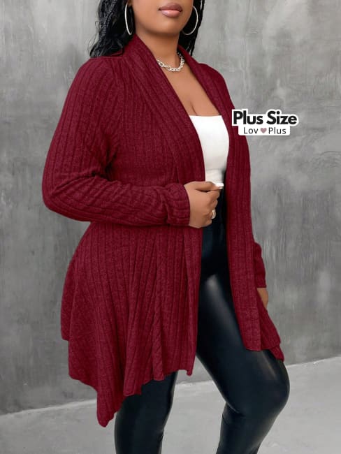 Cardigã Assimétrico Plus Size - Tags: Blusas Plus Size