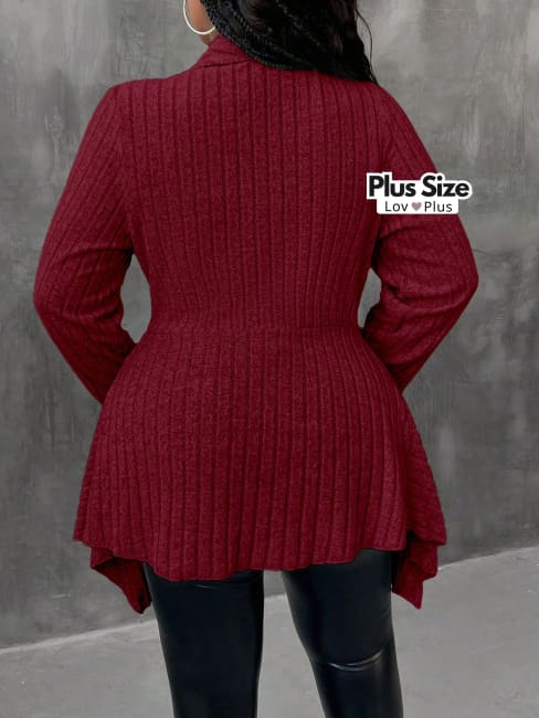Cardigã Assimétrico Plus Size - Tags: Blusas Plus Size