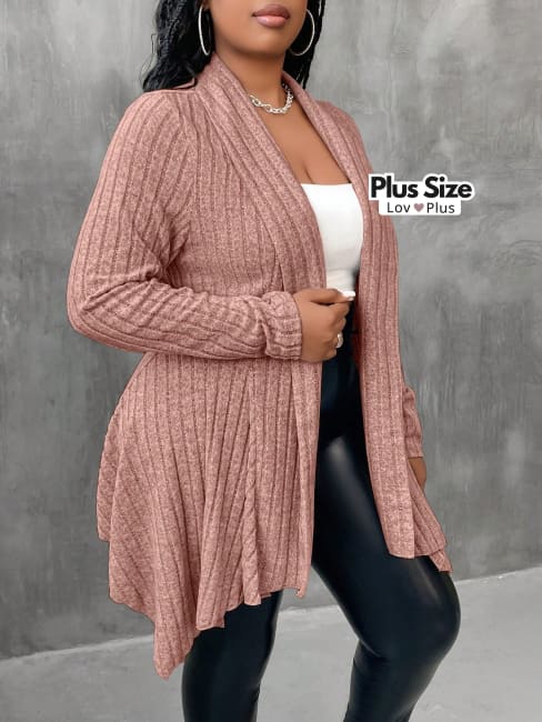 Cardigã Assimétrico Plus Size - Tags: Blusas Plus Size
