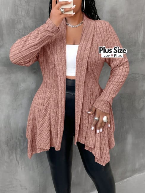 Cardigã Assimétrico Plus Size - Tags: Blusas Plus Size
