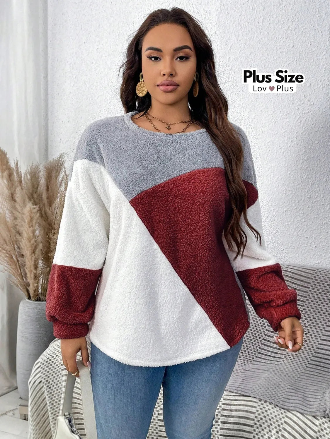 Casaco Plus Size Peluciado - Inverno 2025 Blusas Plus Size