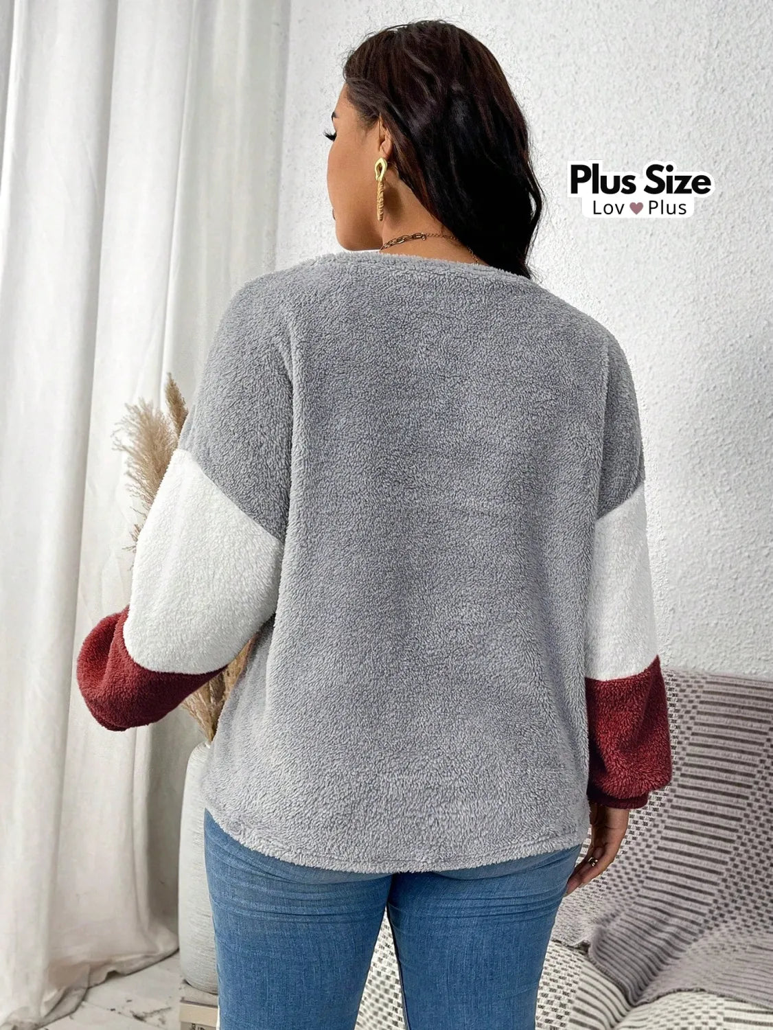 Casaco Plus Size Peluciado - Inverno 2025 Blusas Plus Size