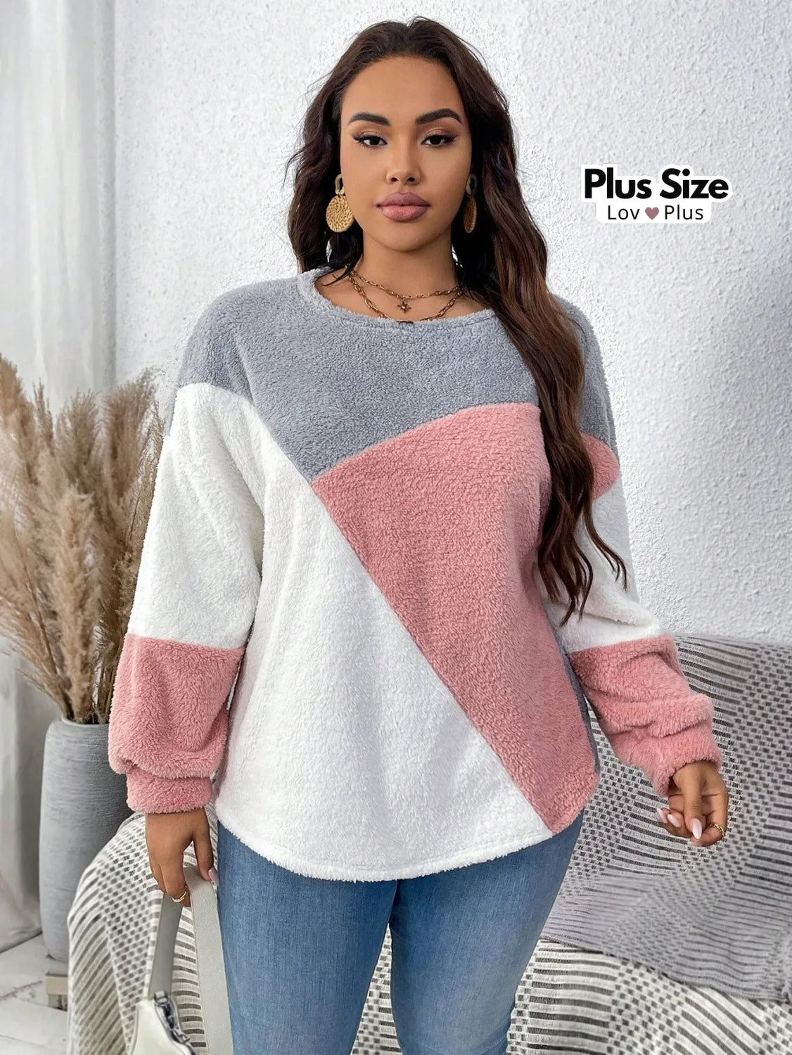 Casaco Plus Size Peluciado - Inverno 2025 Blusas Plus Size