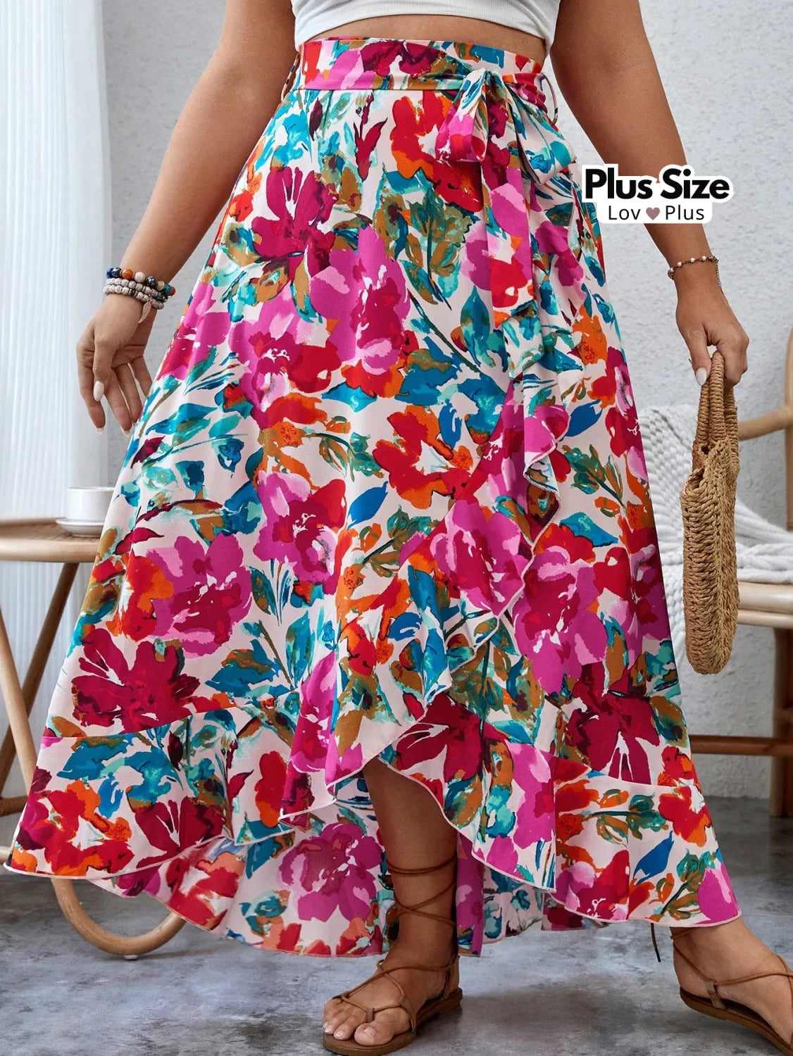 Saia Envelope Plus Size Transpassada Saias Plus Size