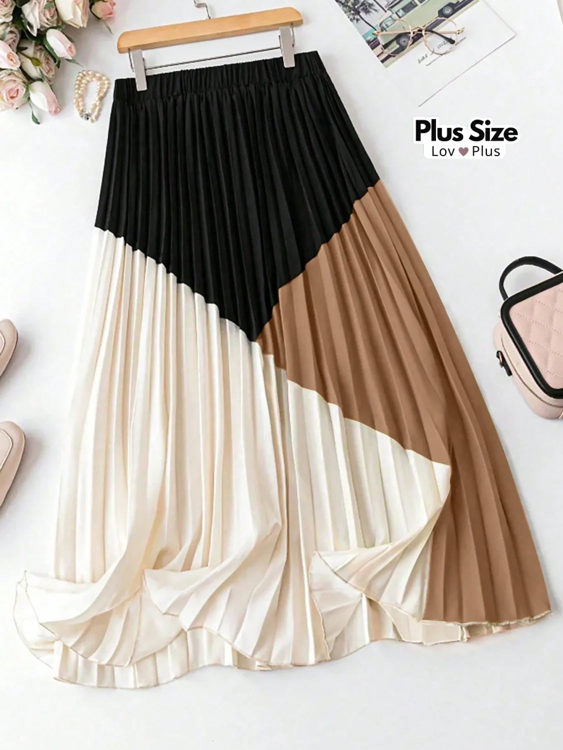 Saia Feminina Plissada Plus Size Saias Plus Size