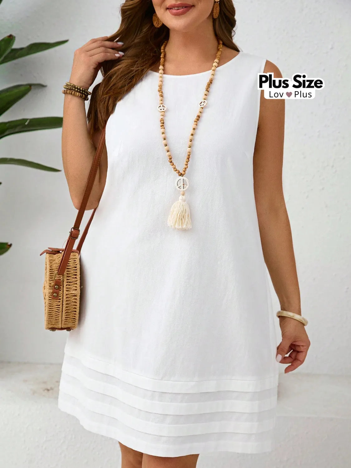 Vestido Branco Plus Size 100% Algodão Vestidos Plus Size
