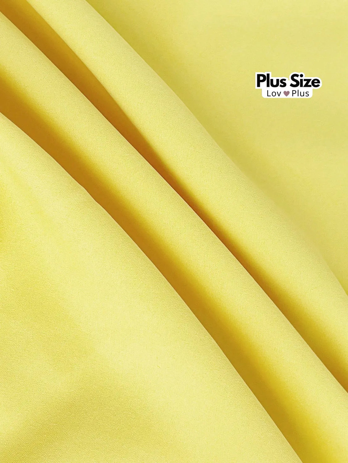 Vestido de Botão com Manga Dobrável Plus Size Vestidos Plus Size