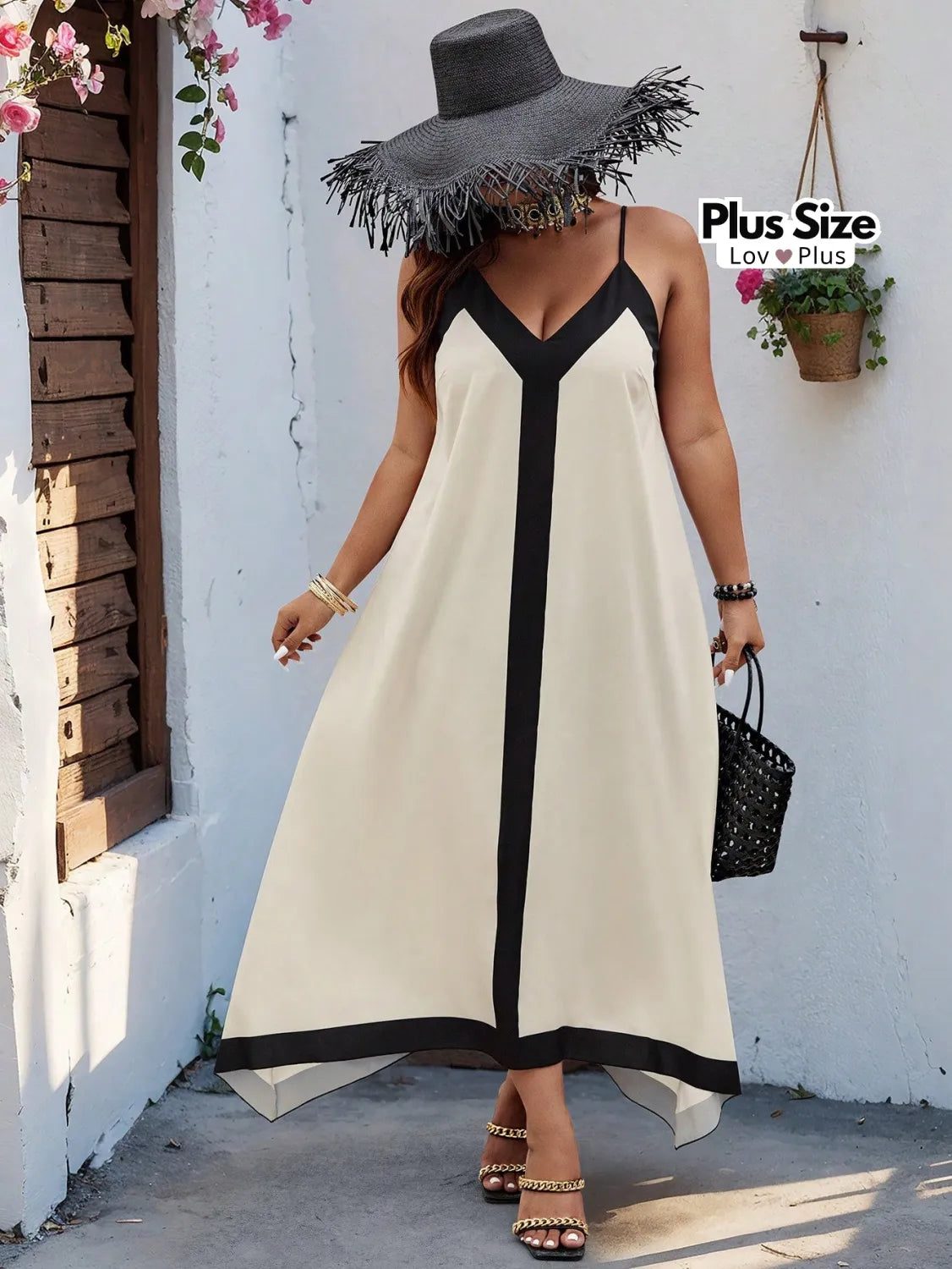 Vestido Longo Estiloso Plus Size Assimétrico Vestidos Plus Size