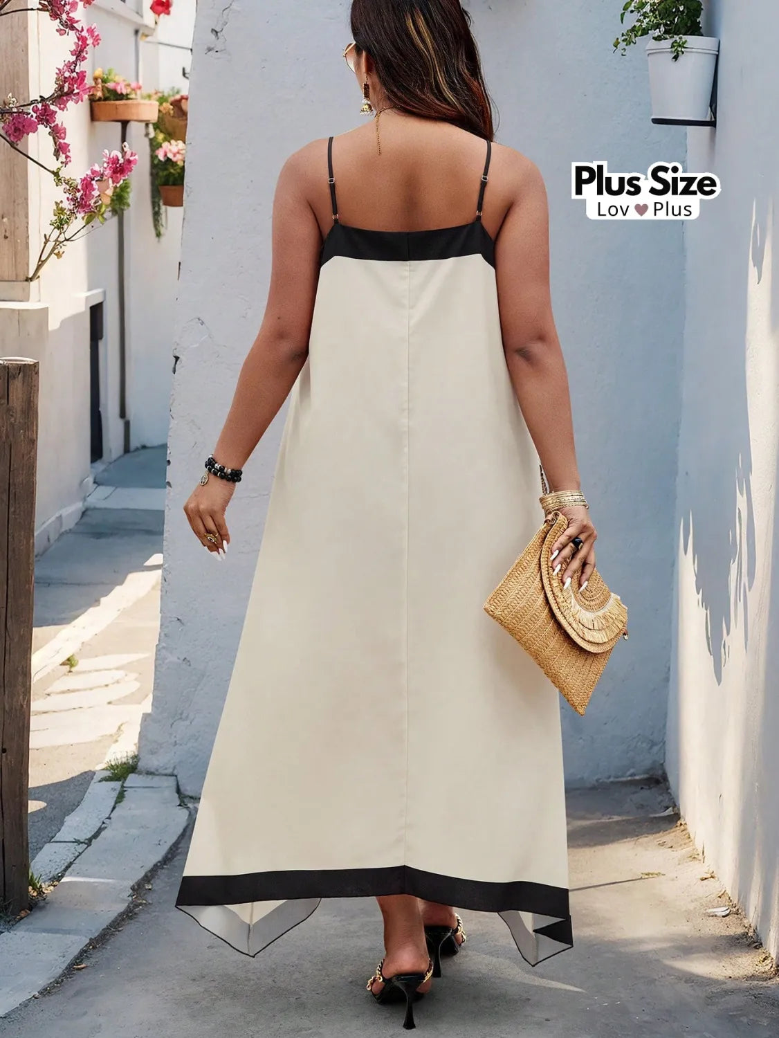 Vestido Longo Estiloso Plus Size Assimétrico Vestidos Plus Size