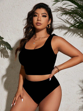 Biquíni Plus Size Comportado Cintura Alta