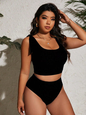 Biquíni Plus Size Comportado Cintura Alta