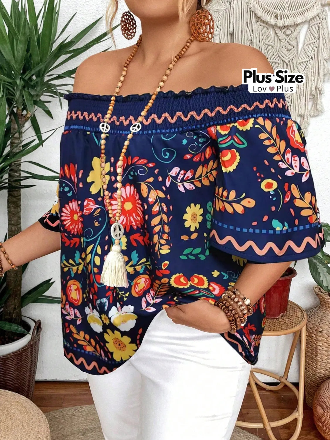 Bata com Manga Sino Plus Size G / Azul Marinho Blusas Plus Size