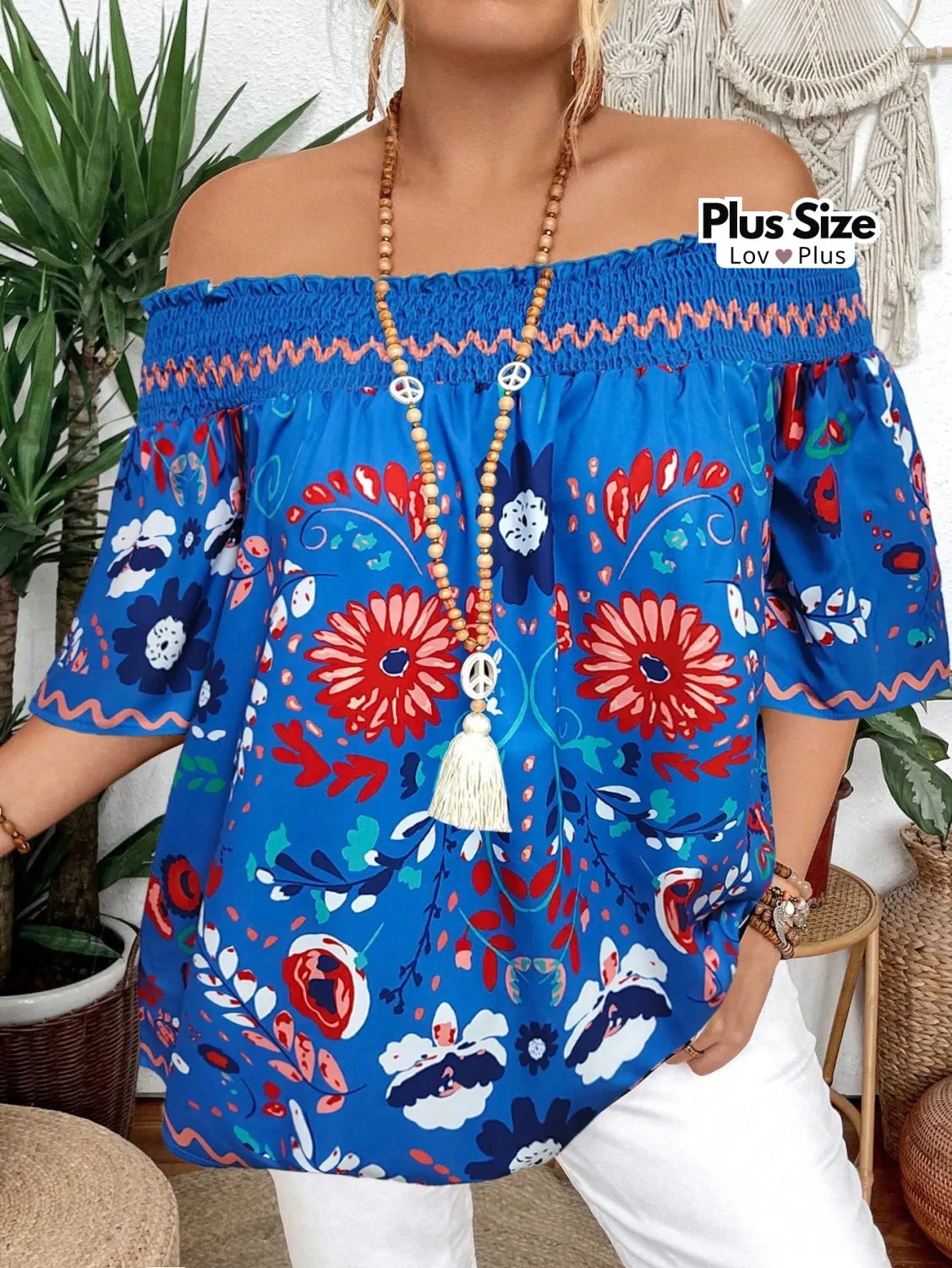 Bata com Manga Sino Plus Size G / Azul Royal Blusas Plus Size