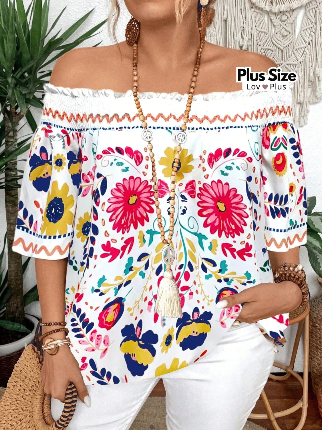 Bata com Manga Sino Plus Size G / Branco Blusas Plus Size
