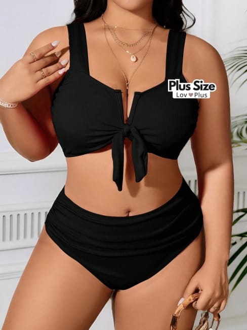 Biquíni Cintura Alta e Alças Grossas Plus Size - Tags: Biquínis Plus Size