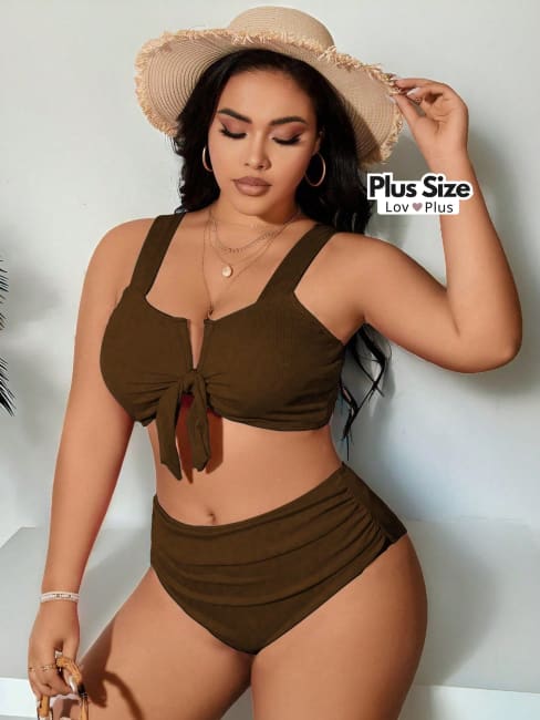 Biquíni Cintura Alta e Alças Grossas Plus Size - Tags: Biquínis Plus Size