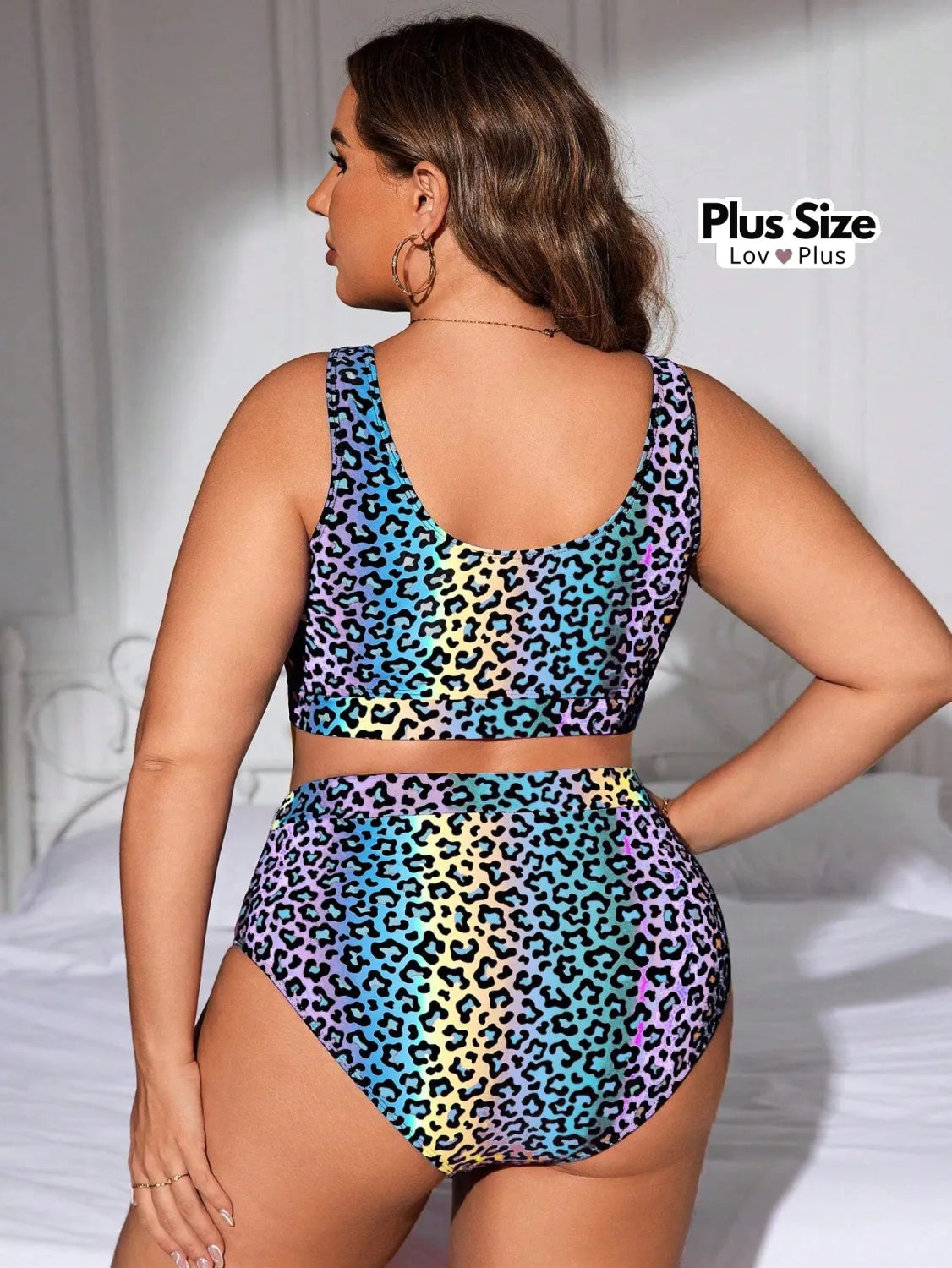 Biquíni com Alças Grossas Animal Print Plus Size Biquínis Plus Size