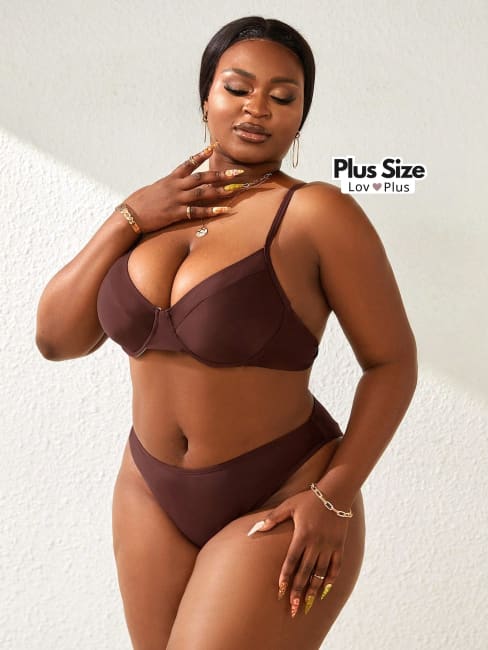 Biquíni Meia Taça Plus Size Estruturado - Tags: Biquínis Plus Size