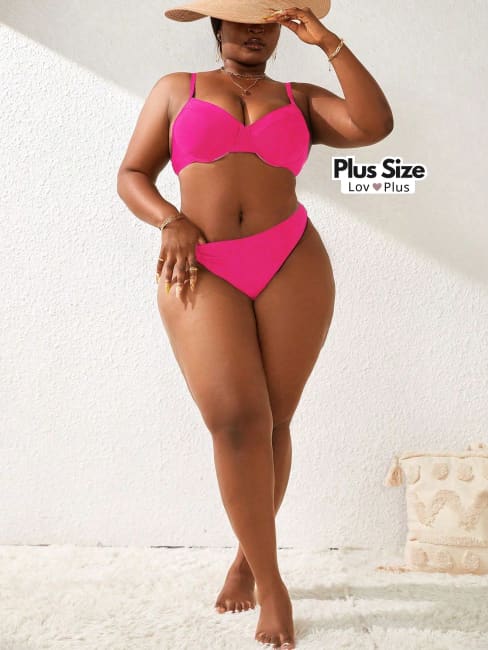 Biquíni Meia Taça Plus Size Estruturado - Tags: Biquínis Plus Size