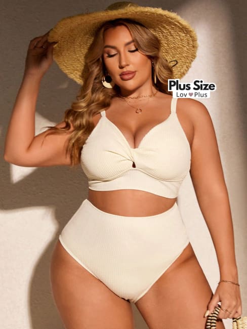 Biquíni Torcido Cintura Alta Plus Size - Tags: Biquínis Plus Size
