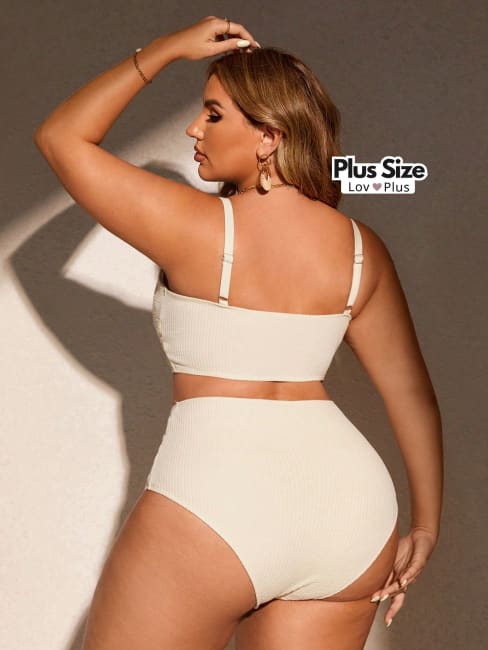 Biquíni Torcido Cintura Alta Plus Size - Tags: Biquínis Plus Size
