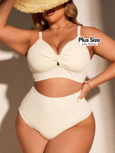 Biquíni Torcido Cintura Alta Plus Size - Tags: Biquínis Plus Size
