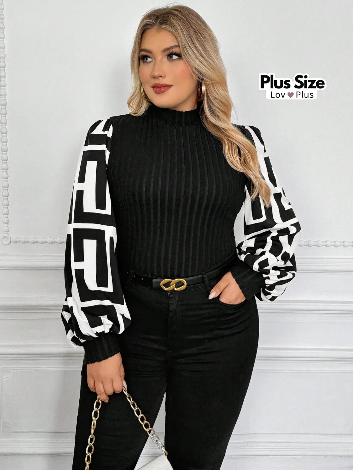 Blusa Chic Canelada Plus Size Tendência 2025 Blusas Plus Size