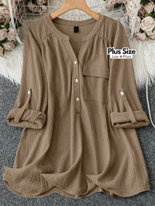 blusa chique plus size, blusa de manga comprida, blusa de manga comprida plus size, blusa de manga de enrolar, blusa de manga plus size, blusa de senhora plus size, blusa estampada plus size, blusa manga longa plus size, blusa para senhora plus size, blusa para trabalhar plus size, flexify, ft, logo , LovPlus