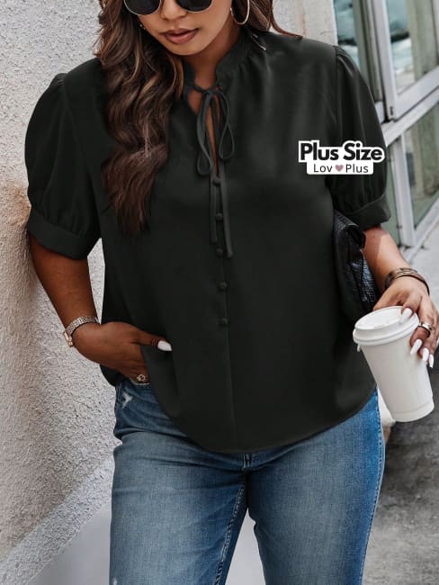 Blusa de Manga Curta Plus Size Diversas Cores Blusas Plus Size