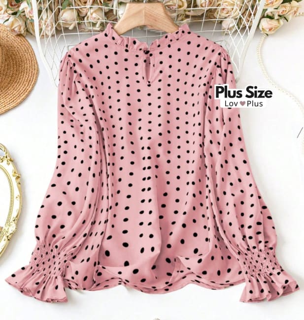 Blusa de Poá Delicada Diversas Cores Plus Size - Tags: Blusas Plus Size
