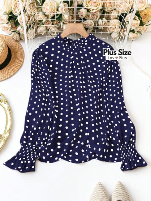 Blusa de Poá Delicada Diversas Cores Plus Size - Tags: Blusas Plus Size